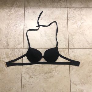 Victoria Secret black padded halter bikini top 36C